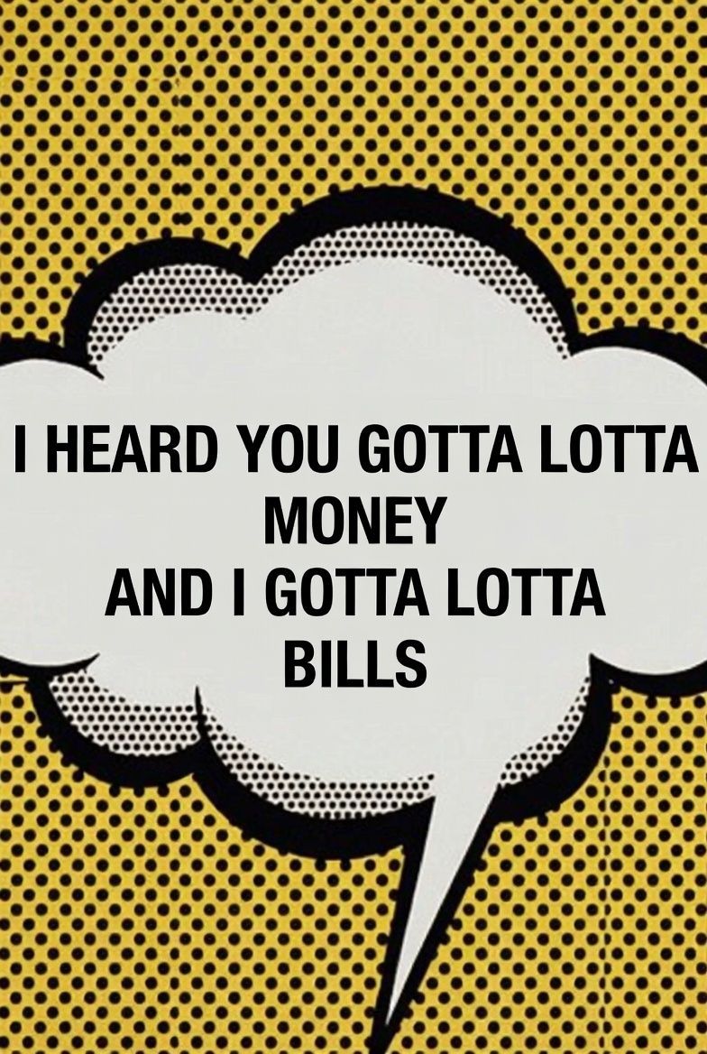 Speech bubble with text: