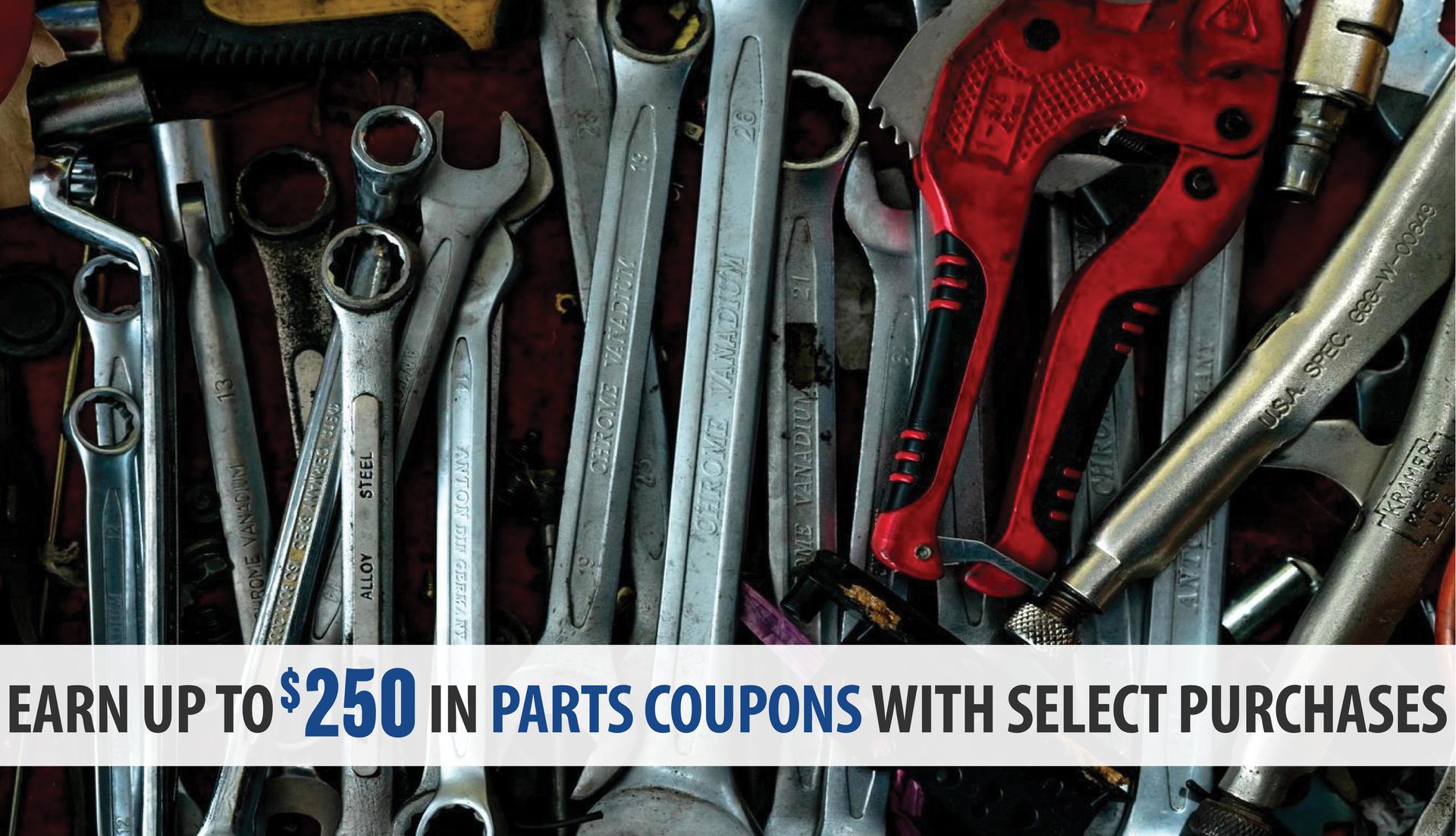 Up to $250 in Parts Coupons with Purchase