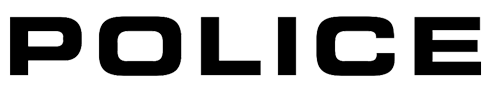 La parola polizia è scritta in lettere nere su sfondo bianco.
