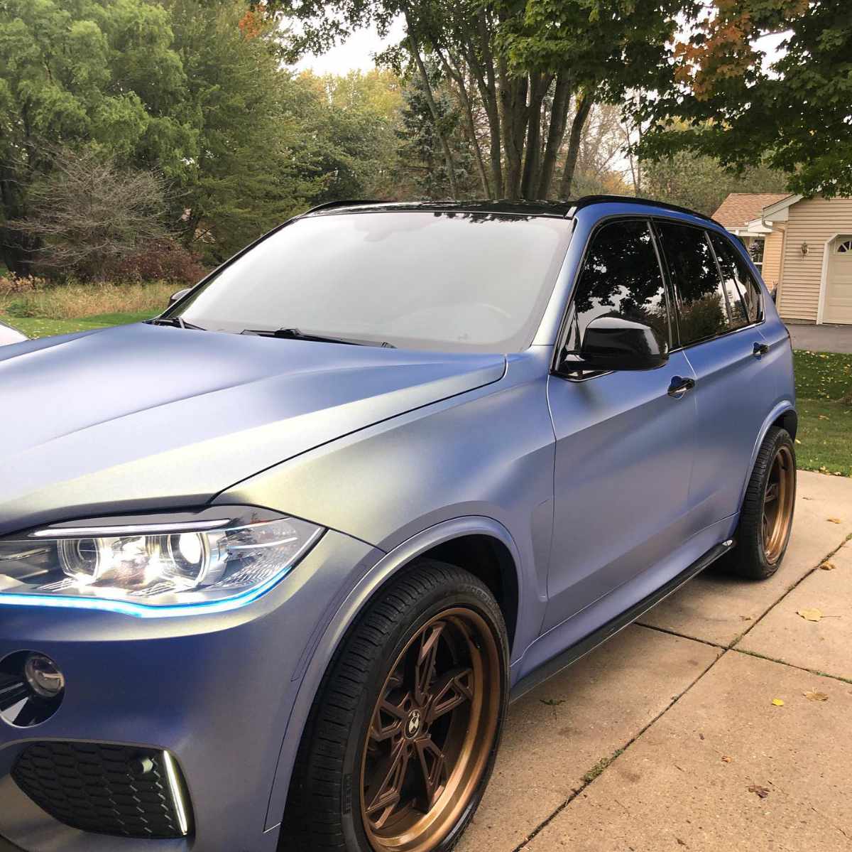clean grey suv front