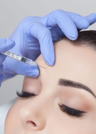 Woman getting botox