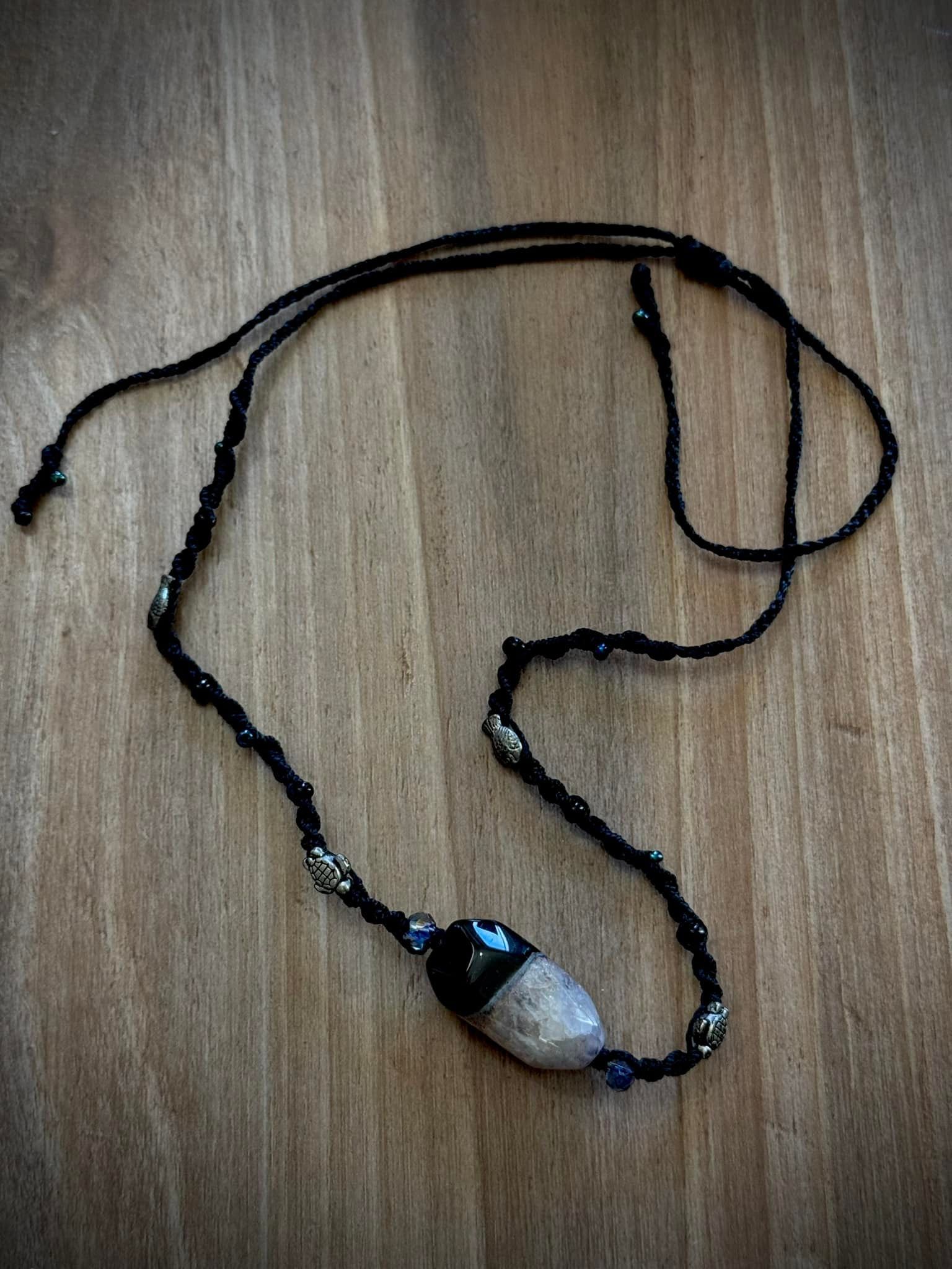 Beaded Agate Choker Necklace