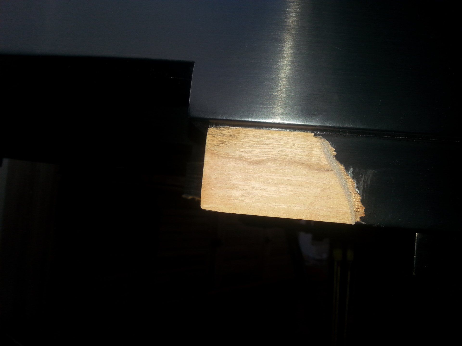 Before Edge Piano - Grove, UT - Call's Furniture Restoration