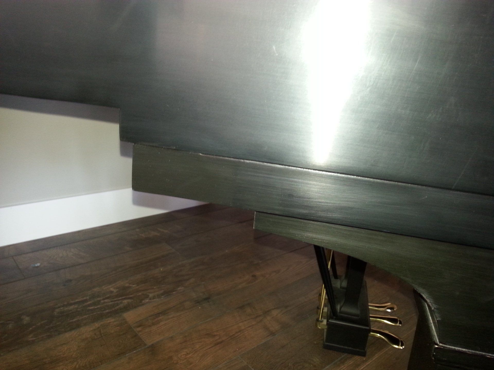 Broken Edge Piano - Grove, UT - Call's Furniture Restoration