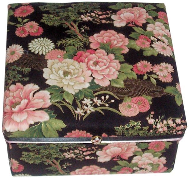 Black Oriental Flower Gift Box