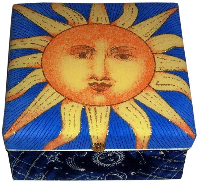 Blue Sun Keepsake Box