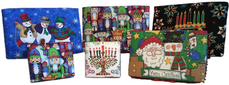 Three pieces of fabric with the words read to succeed on them