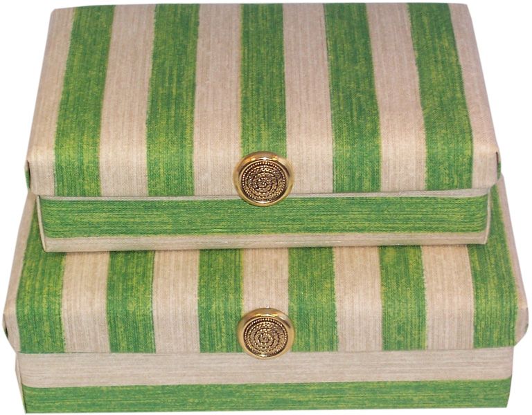 Green Striped Gift Box