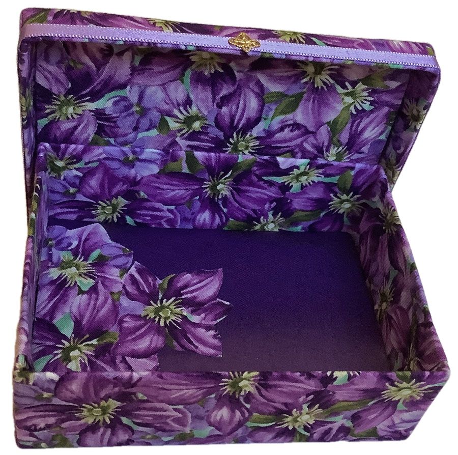 Bright Purple Flowers Gift Box