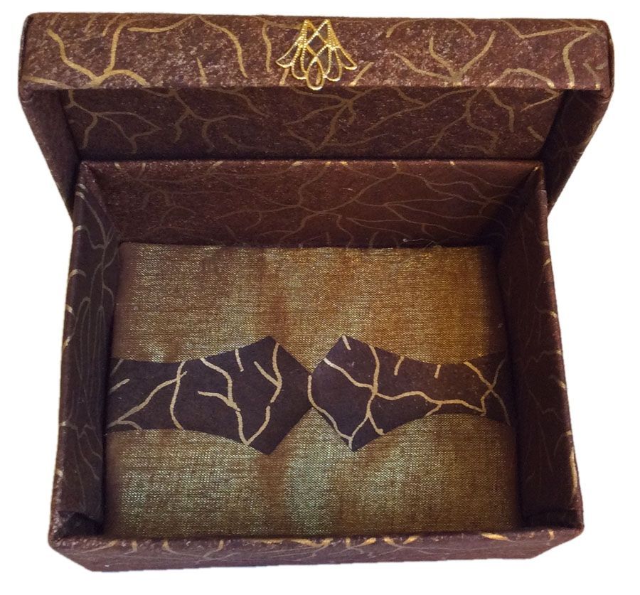 Brown and Gold Batik Gift Box