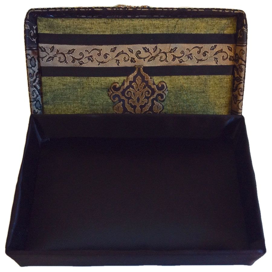 Brown and Taupe Satin Vines Gift Box