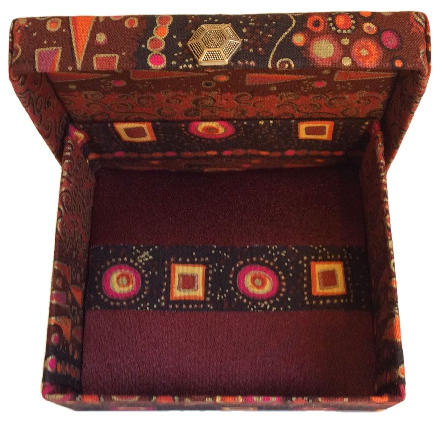 Burnt Orange Geometric Designs Gift Box