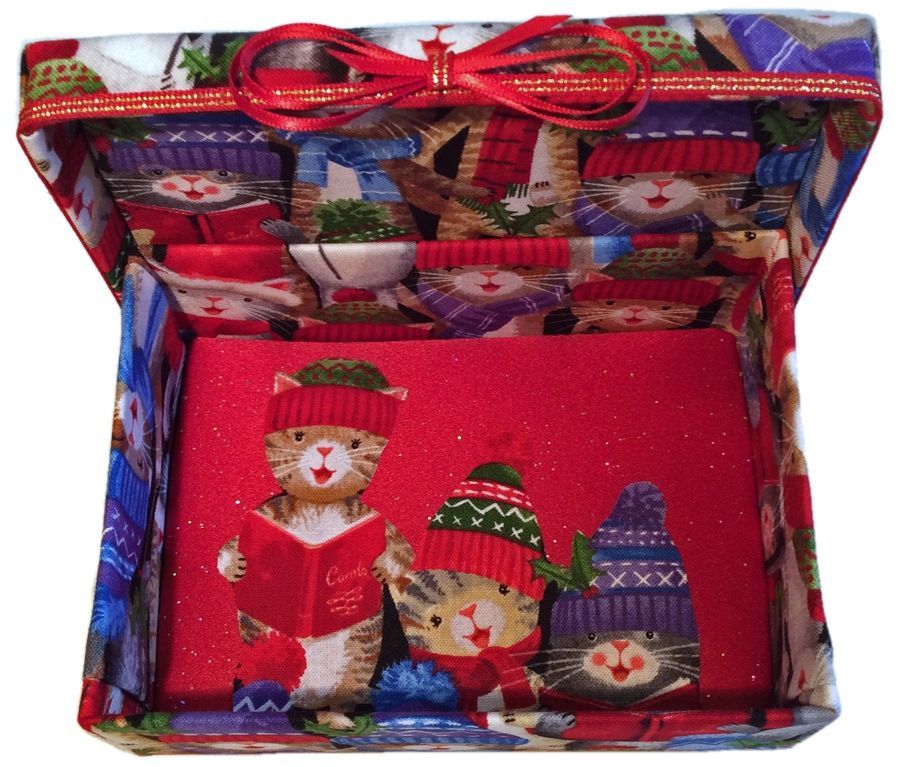 Caroling Christmas Cats Gift Box