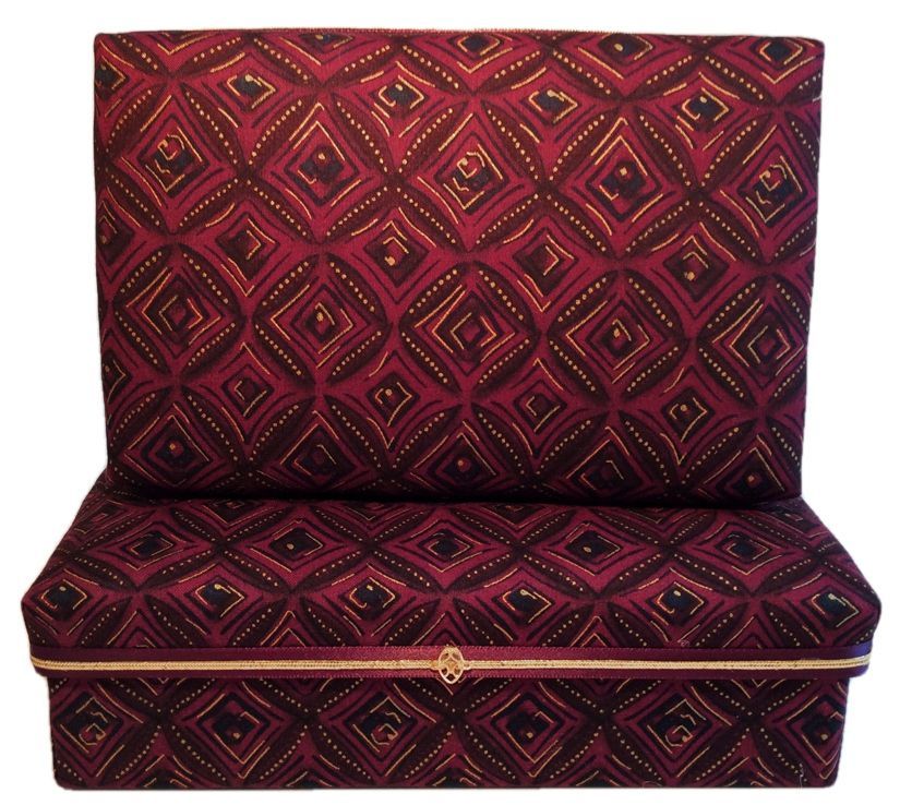 Deep Burgundy and Gold Gift Box