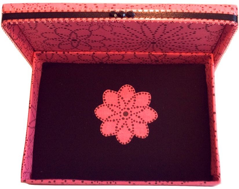 Pink Floral Polka Dots Gift Box