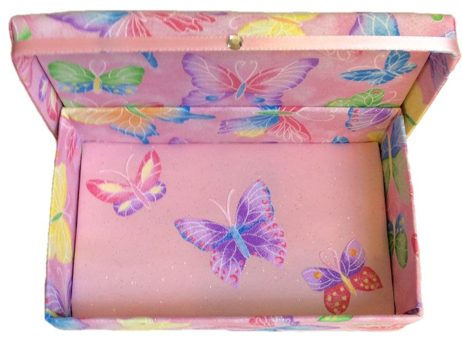 Pink Sparkle Butterfly Gift Box
