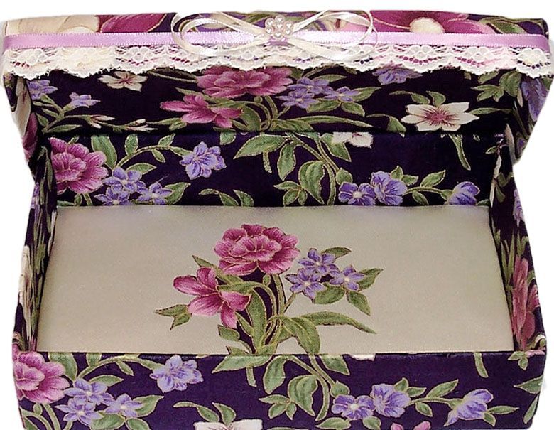 Purple Victorian Floral Gift Box