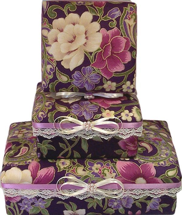Purple Victorian Floral Gift Box