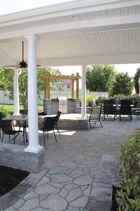 Tom Jones and Hardscapes — Sample Back Yard with Outside Sink in Marietta, PA