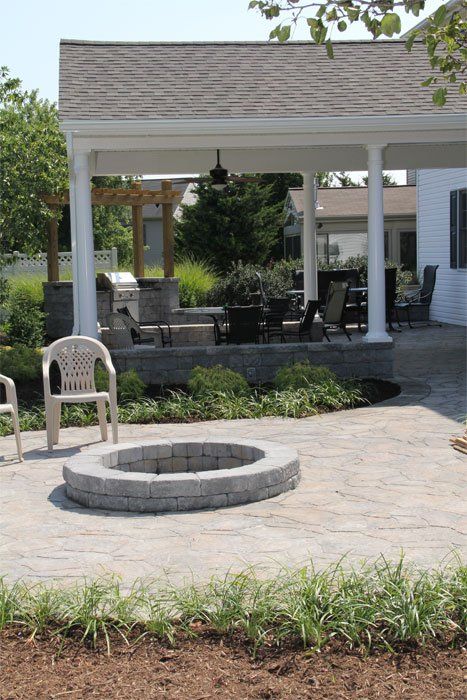 Out Door Hardscapes — Wide Sample Back Yard in Marietta, PA