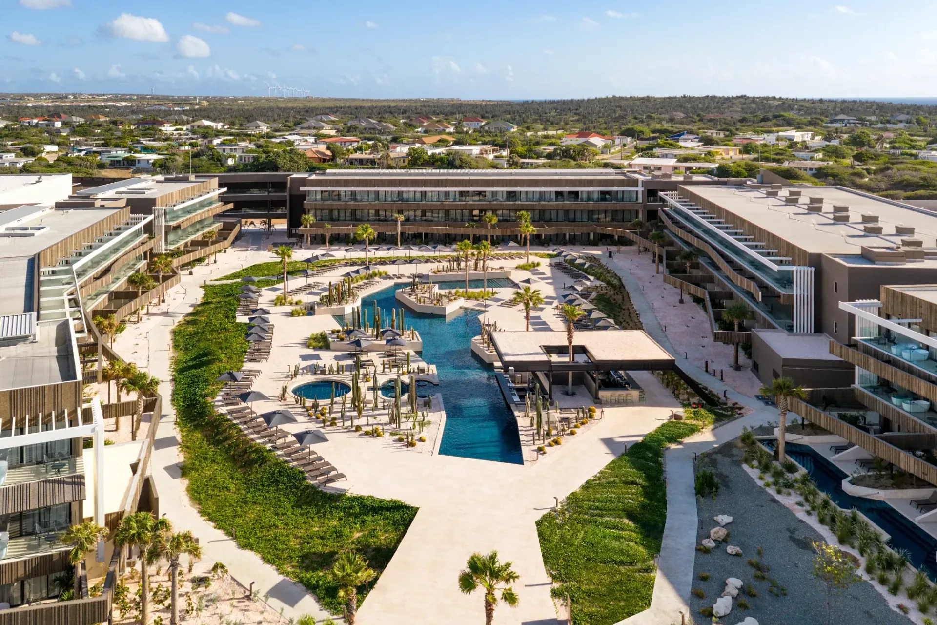 Aerial view of Secrets Baby Beach Resort amenities for Ladies Escape 2027 retreat