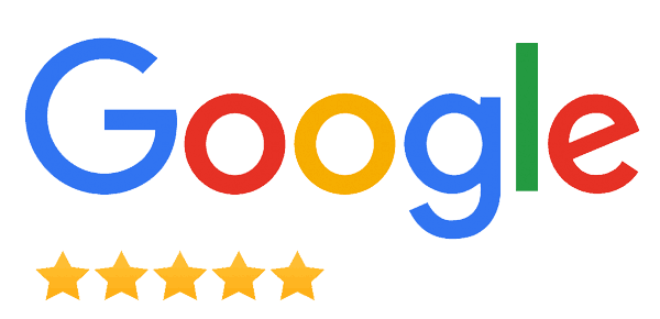 A google logo with five stars on it