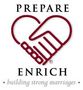 A logo for prepare enrich building strong marriages
