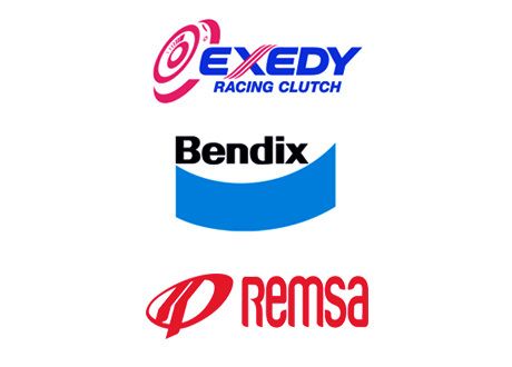 Exedy, Bendix and Remsa logos