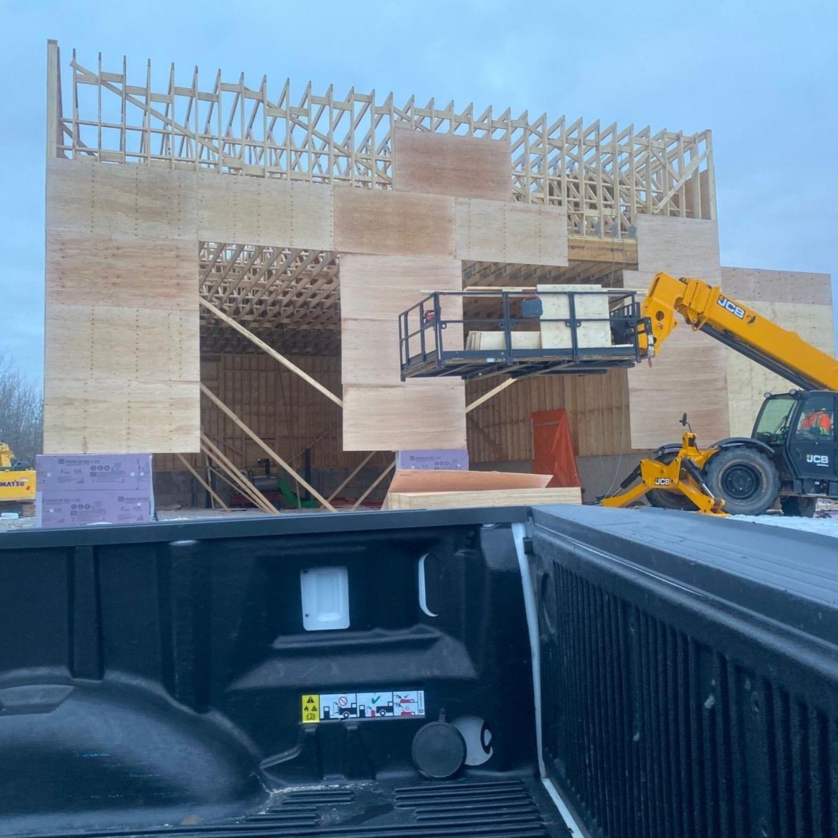 Framing work by PLG Builders in grande digue