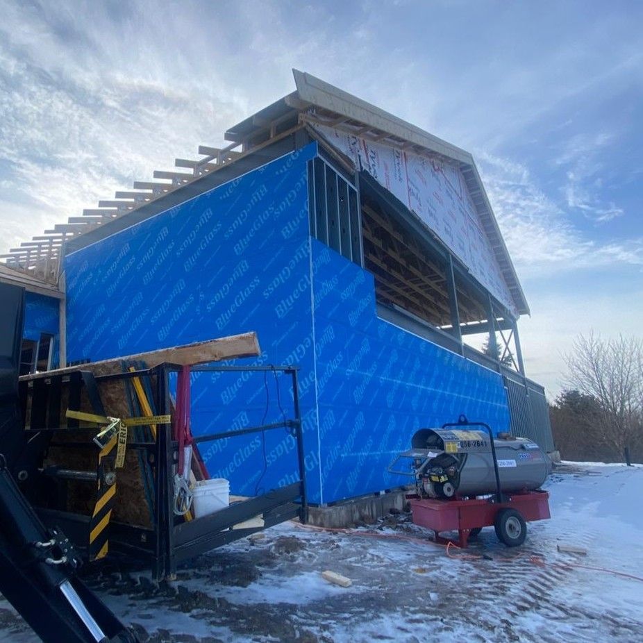 framing and sheeting installation