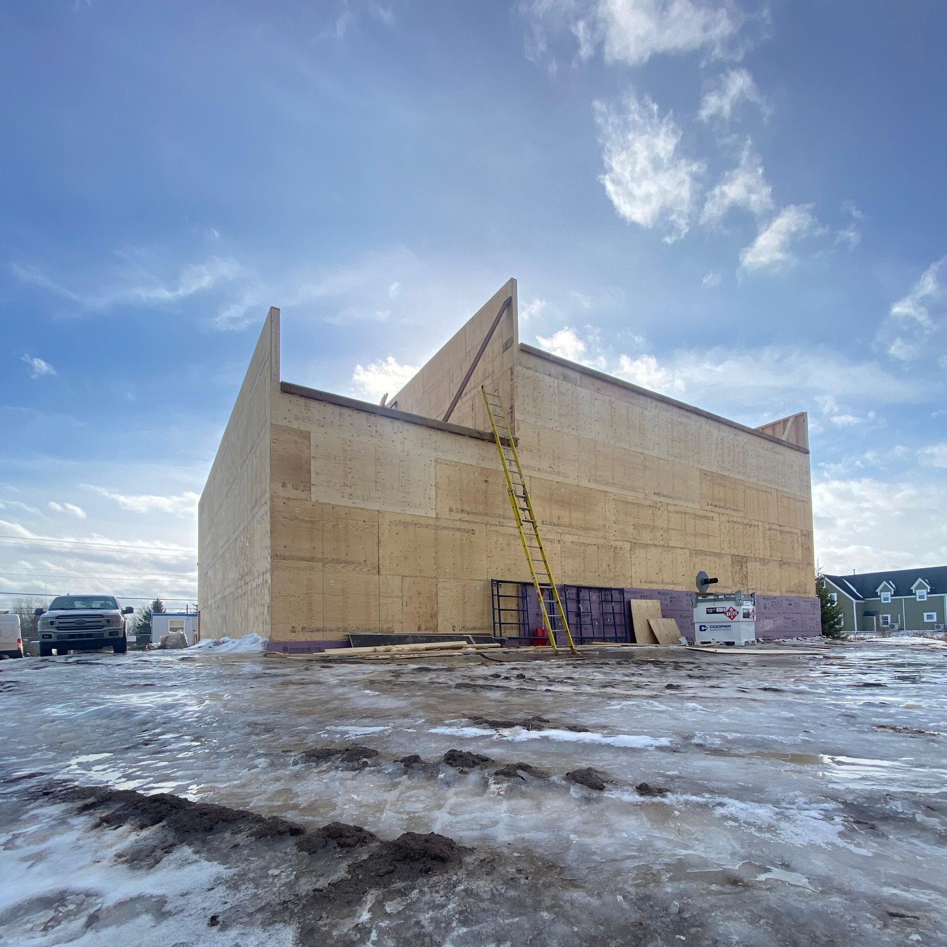 Framing work by PLG Builders in grande digue