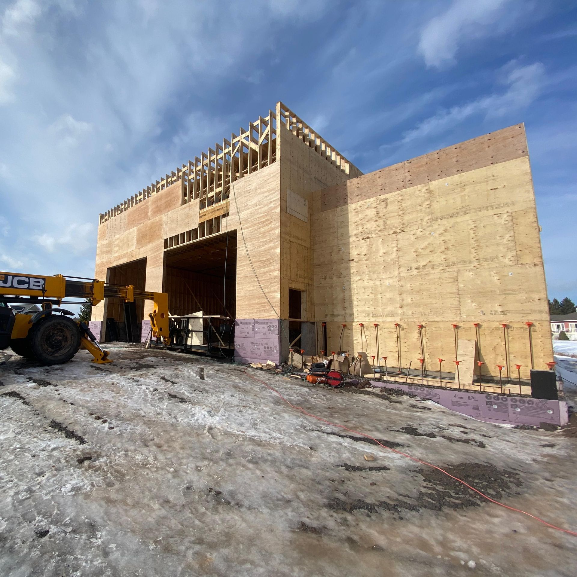 Framing work by PLG Builders in grande digue