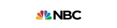 NBC logo, major U.S. television network providing news and broadcast programming