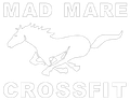 MAD MARE CROSSFIT logo: Running horse outline with the words "MAD MARE" above and "CROSSFIT" below.