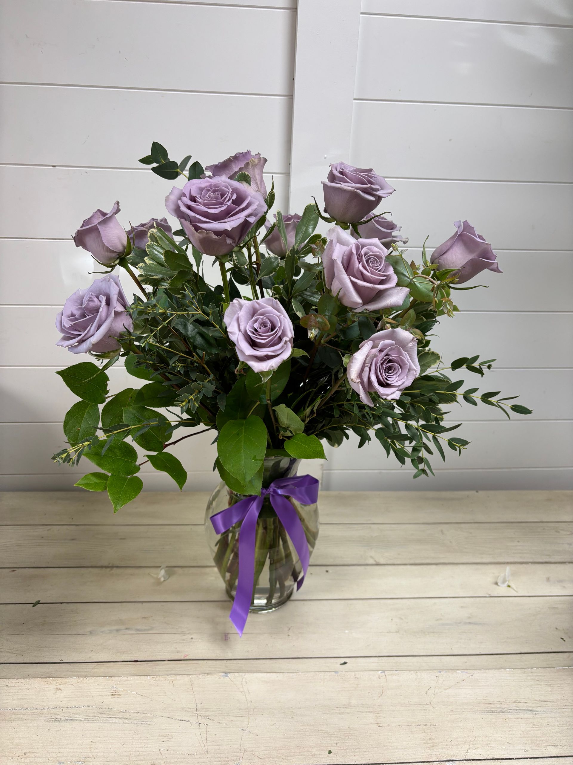 Purple Dozen Roses