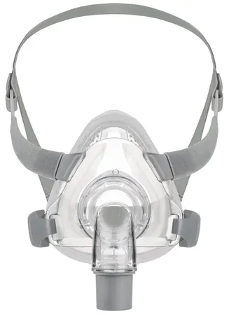 A full face mask is shown on a white background