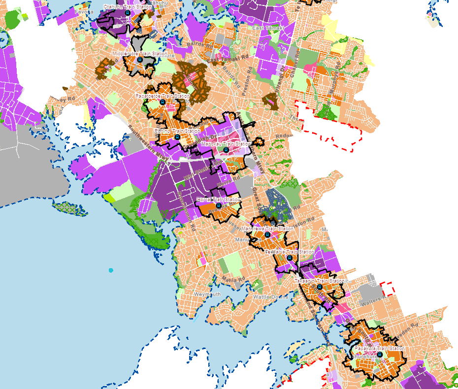 Map -Plan Change 78 - Figure 4 – Zoning Proposed for South Auckland
