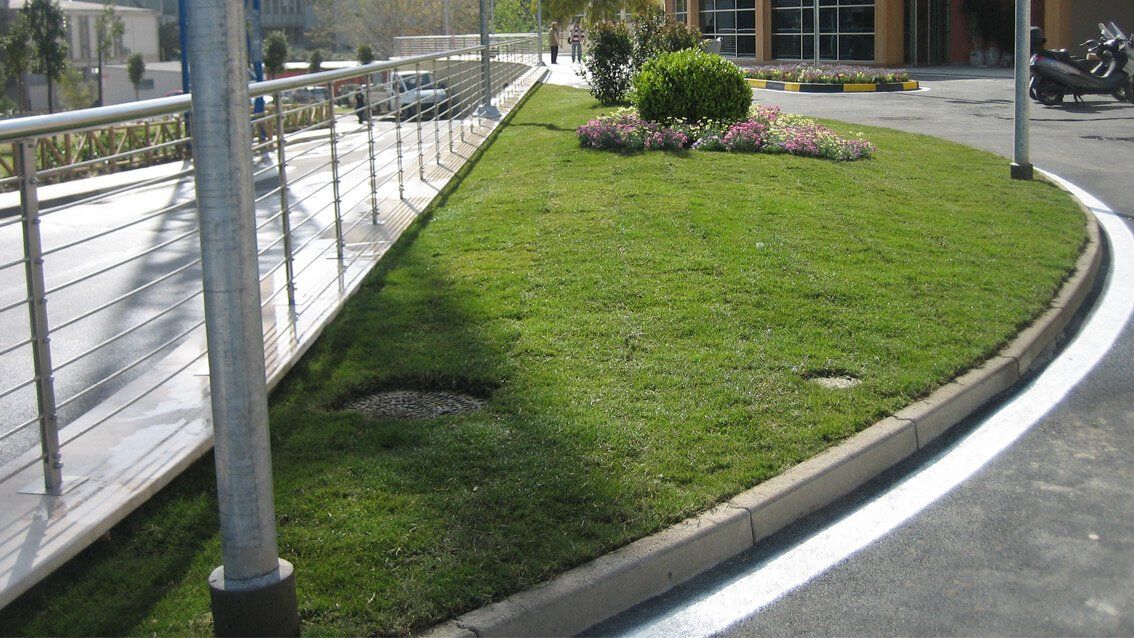 area verde in fase di rifinitura