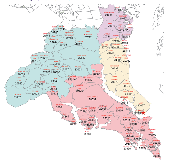 A map of the united states showing the states and their numbers