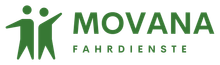 Ein grün-weißes Logo für Movana Fahrdienste