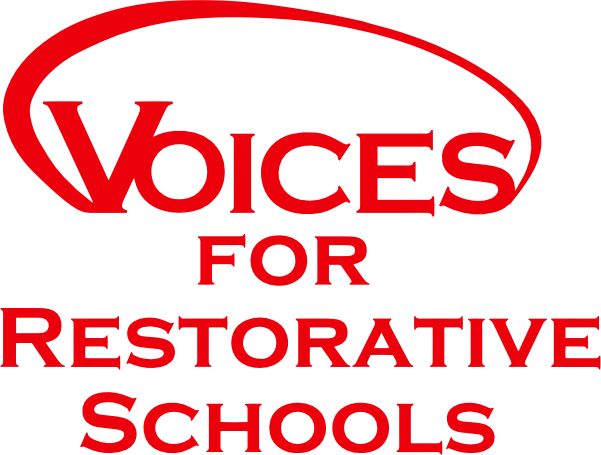 Voices for Restorative Schools text logo in red