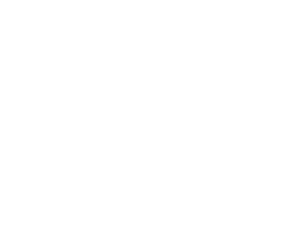Voices for Restorative Schools text logo in white