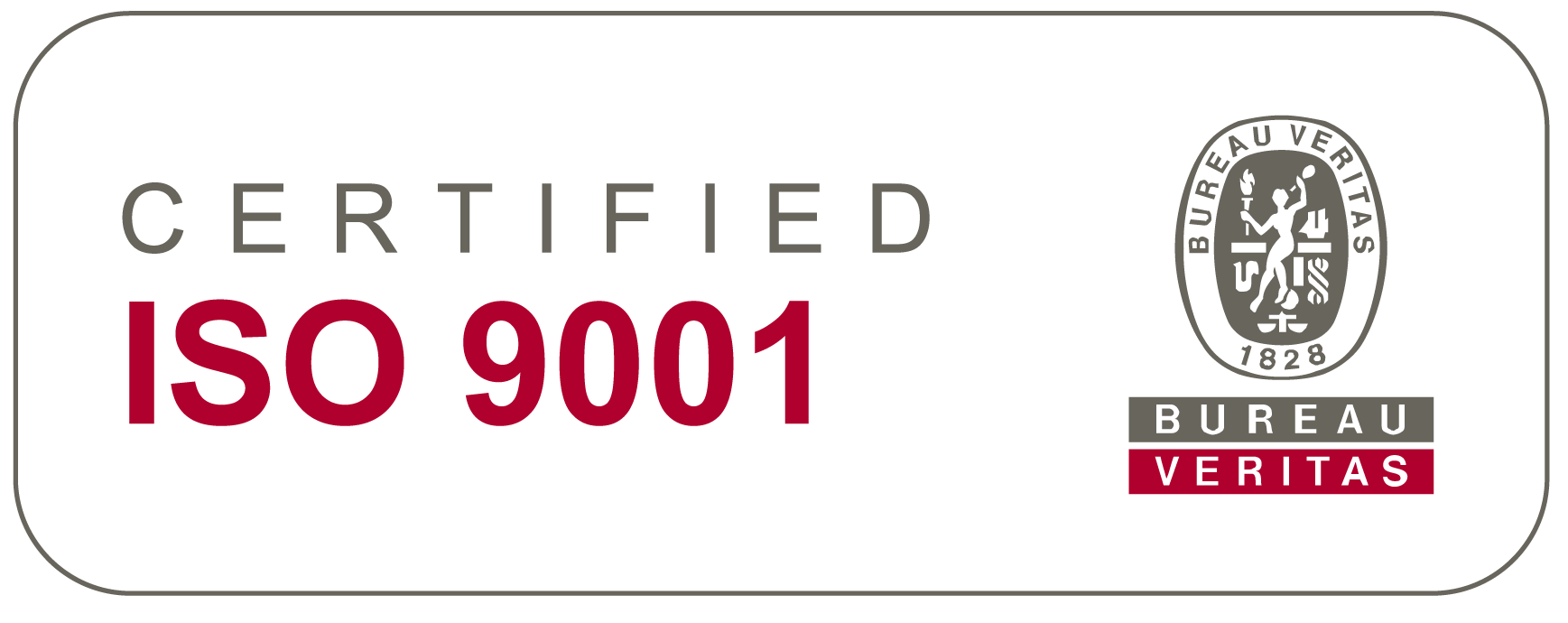 um logotipo que diz certificado iso 9001