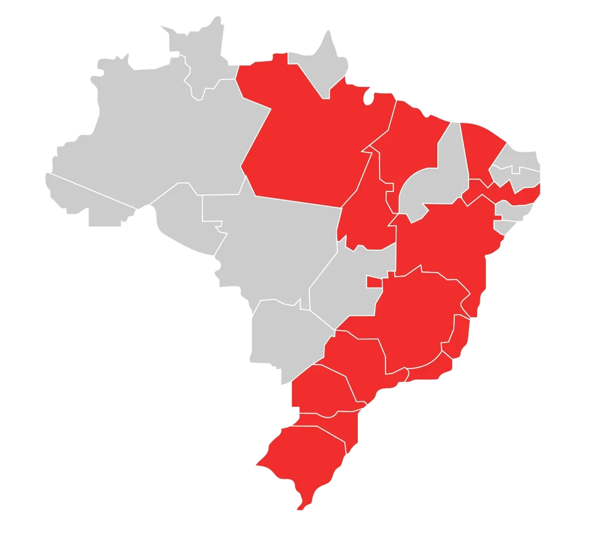 mapa do brasil pintado