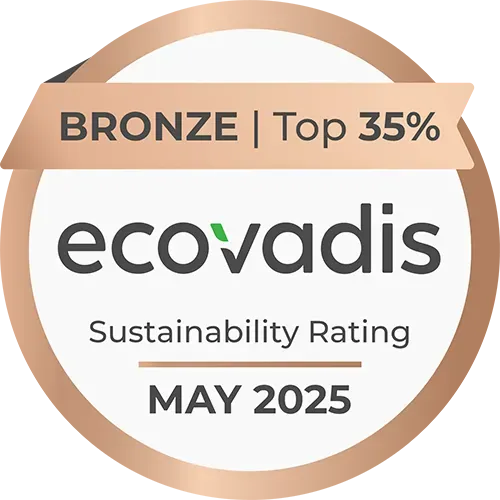 um distintivo de bronze para a classificação de sustentabilidade ecovadis 2023