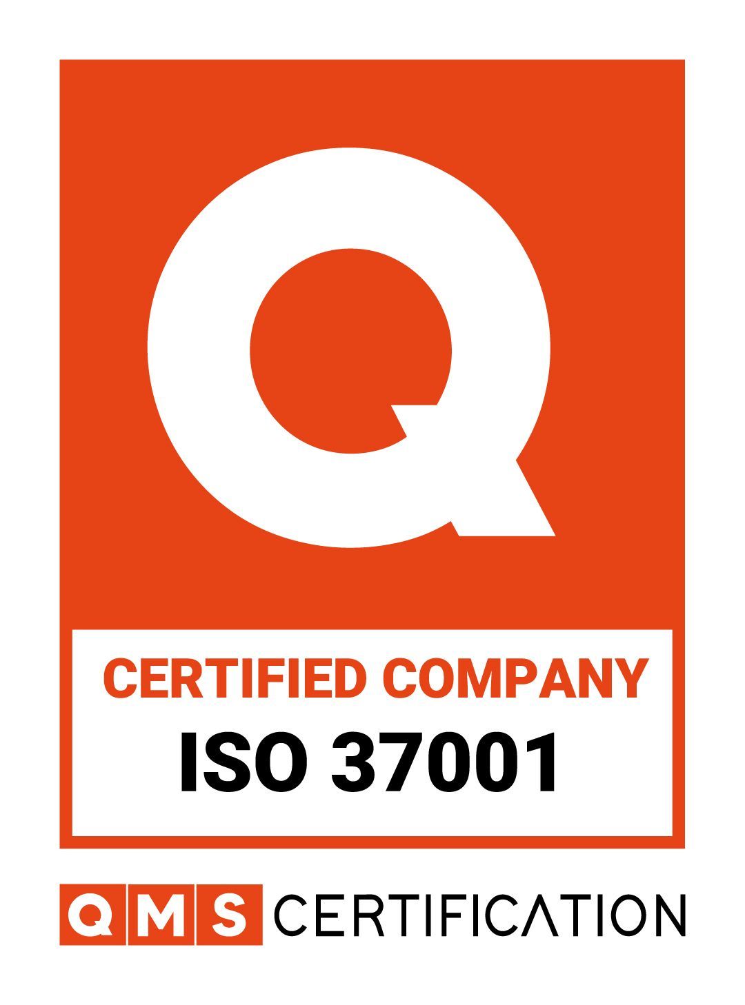 um logotipo para uma empresa certificada iso 37001