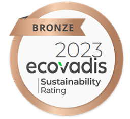 um distintivo de bronze para a classificação de sustentabilidade ecovadis 2023