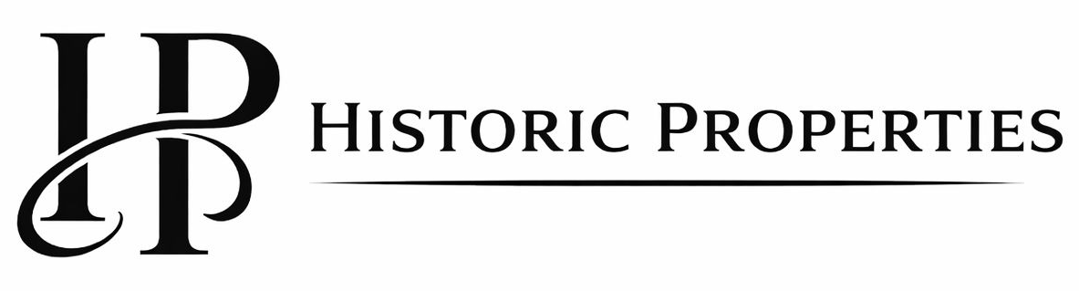 "HISTORIC PROPERTIES" in dark blue text on a white background.