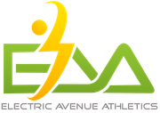 A green and yellow logo for electric avenue athletics