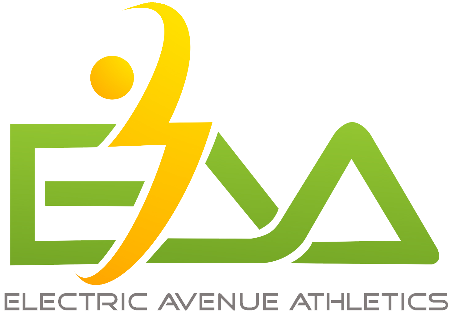 A green and yellow logo for electric avenue athletics